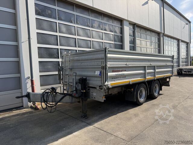 Three-way tipper trailer Möslein DTD 18 Schwebheim  19 t Tandemkipper- Tieflader- Aufsatzbordwände