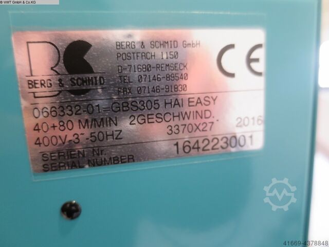 Bandsäge - horizontal BERG & SCHMID GBS 305 HA-I Easy