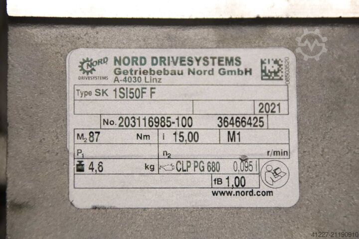 Gleichstrom Getriebemotor 57V 200 U/min Nord B&R 1SI50F F  8LVA23.R0030D100-0