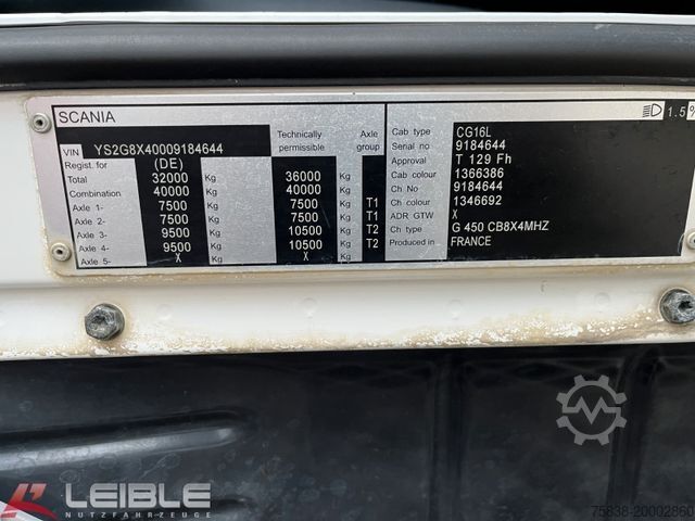 Three-sided tipper truck SCANIA G 450 8x4 MHZ*Meiller Bordmatik*Retarder*