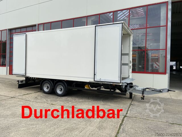 Box trailer Möslein TKO 105 D 7m weiß  Tandem- Koffer, Durchladbar, -- Neufahrzeug --