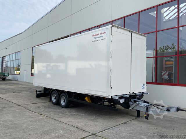 Box trailer Möslein TKO 105 D 7m weiß  Tandem- Koffer, Durchladbar, -- Neufahrzeug --