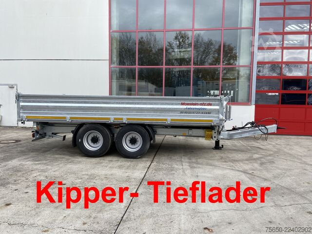 Tipper trailer Möslein TTD 14  5,70 m  14 t Tandem- Kipper Tieflader 5,70 m lang, Breite Reifen-- Neufahrzeug --