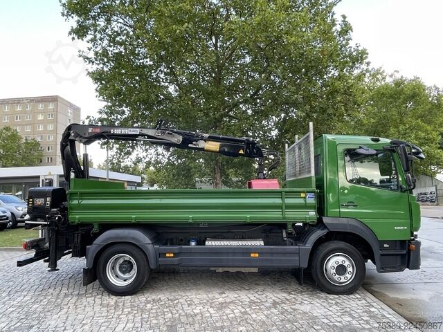 Truck mounted crane mercedes-benz Atego 1224 Zweiseitenkipper Kran Greifer *Klima*