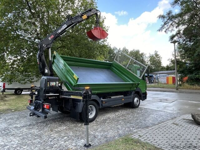 Truck mounted crane mercedes-benz Atego 1224 Zweiseitenkipper Kran Greifer *Klima*