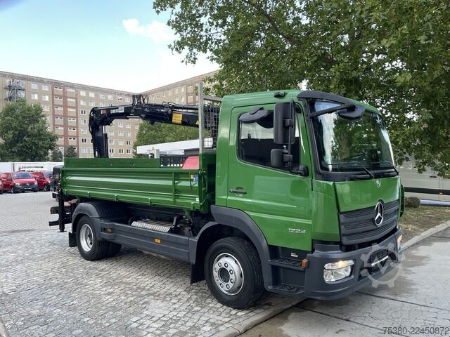Three-sided tipper truck mercedes-benz Atego 1224 Zweiseitenkipper Kran Greifer *Klima*