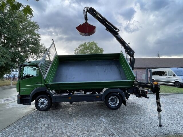 Three-sided tipper truck mercedes-benz Atego 1224 Zweiseitenkipper Kran Greifer *Klima*