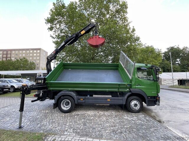 Three-sided tipper truck mercedes-benz Atego 1224 Zweiseitenkipper Kran Greifer *Klima*