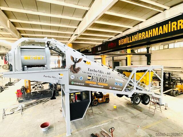 Mobile Betonmischanlage FABO Mobile Concrete Batching Plant 60  m3/h Mobile Concrete Batching Plant
