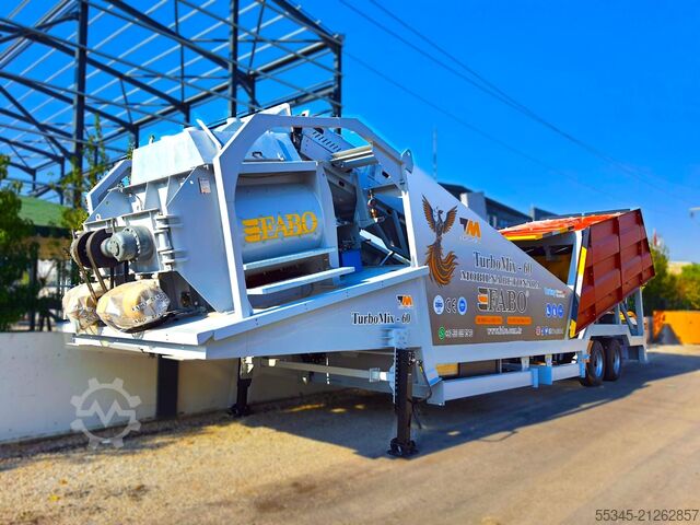 Mobile Betonmischanlage FABO Mobile Concrete Batching Plant 60  m3/h Mobile Concrete Batching Plant