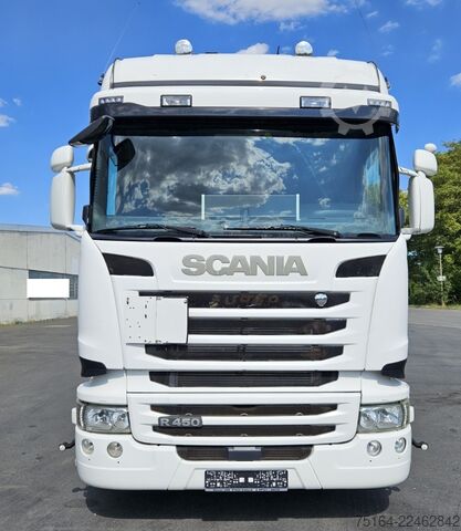 Roll-off tipper truck SCANIA R 450 6x2 Nachlauflenkachse