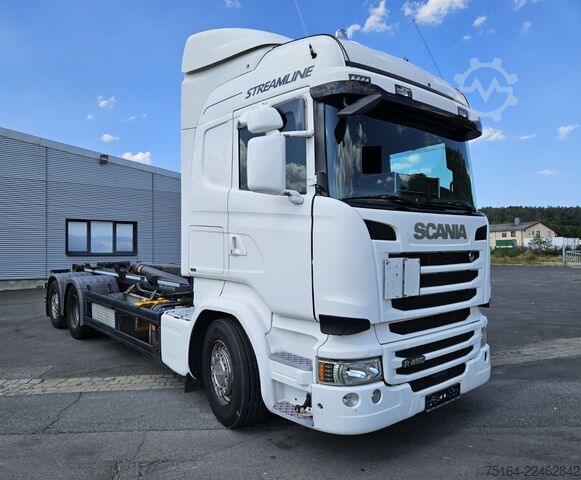 Roll-off tipper truck SCANIA R 450 6x2 Nachlauflenkachse