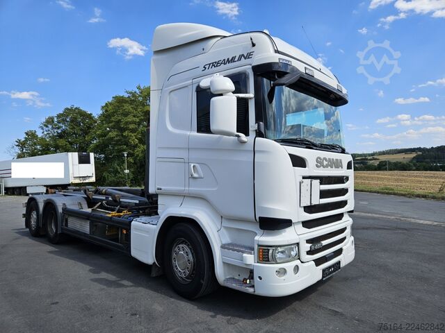 Roll-off tipper truck SCANIA R 450 6x2 Nachlauflenkachse
