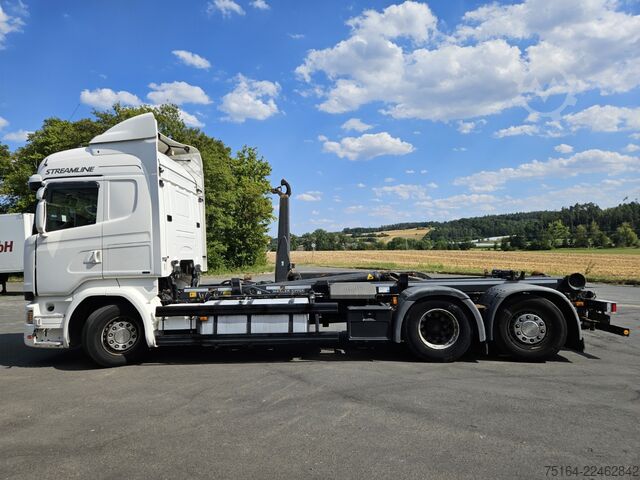Roll-off tipper truck SCANIA R 450 6x2 Nachlauflenkachse