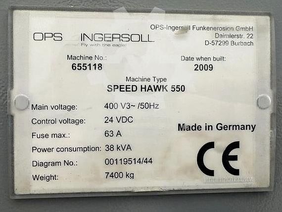 CNC machining center OPS INGERSOLL SPEED HAWK 550