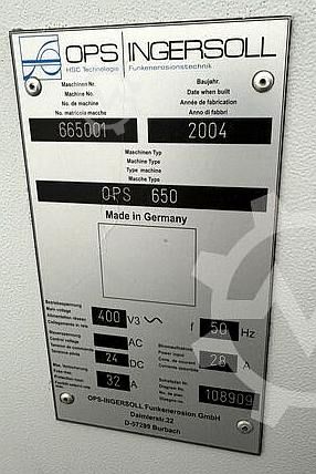 CNC machining center OPS INGERSOLL OPS 650