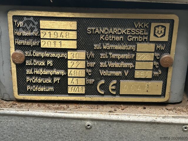 Standard boiler 30 t/h. Loos Standardkessel 30t/h. Dampfkessel Loos Standardkessel 30t/h. Dampfkessel