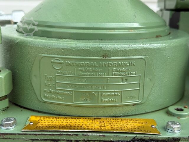 Integral Hydraulik Type D 2.0–100/1.5 hydraulic power unit Integral Hydraulik D 2,0 -100 /1,5