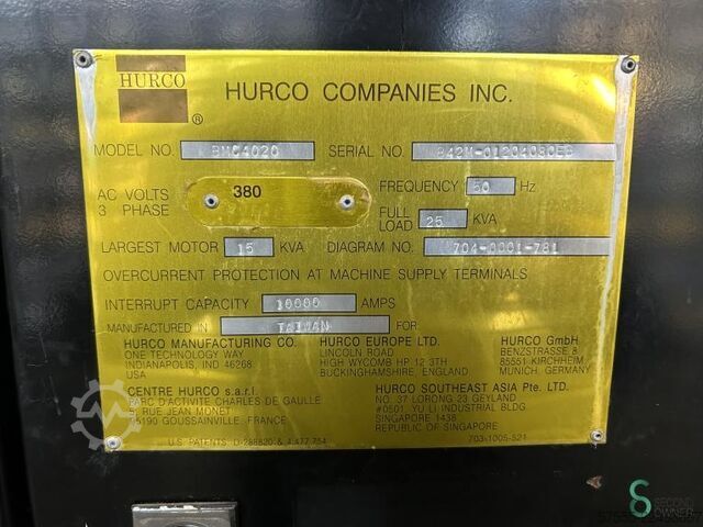 Milling machines  Hurco BMC 4020 2000 Hurco BMC 4020