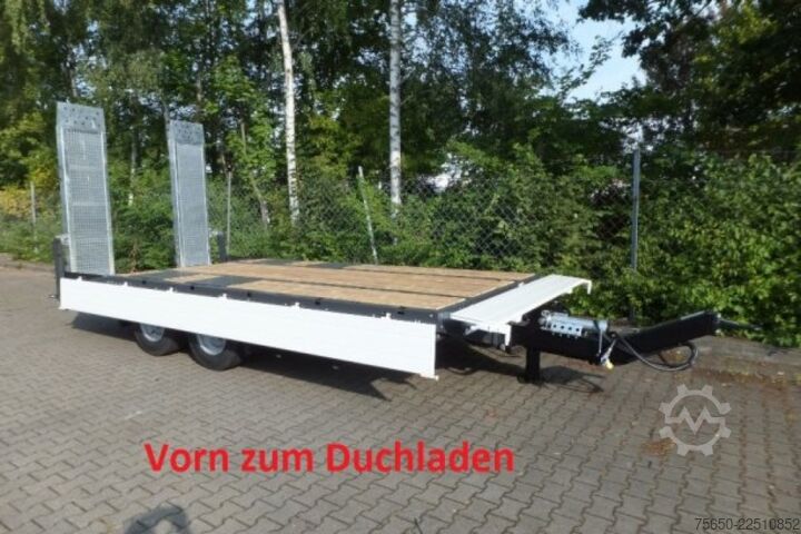 Low loader trailer Möslein TTT 13- 6,28 Weiß  Neuer Tandemtieflader 13 t GG