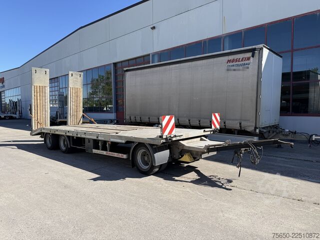 Low loader trailer Möslein TO 3 Schwebheim  3 Achs Tieflader Plato