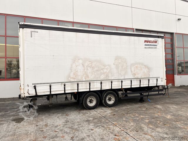 Open trailer with tarp Möslein TPW 105 D 7,30  Tandem- Schiebeplanenanhänger zum Durchladen