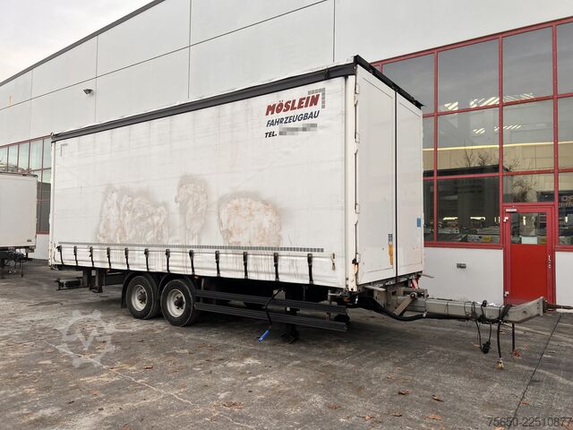 Open trailer with tarp Möslein TPW 105 D 7,30  Tandem- Schiebeplanenanhänger zum Durchladen
