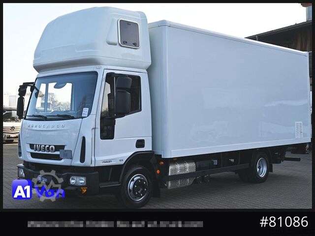 Box van IVECO Eurocargo 75E21 Koffer, Topsleeper, Luftfederung