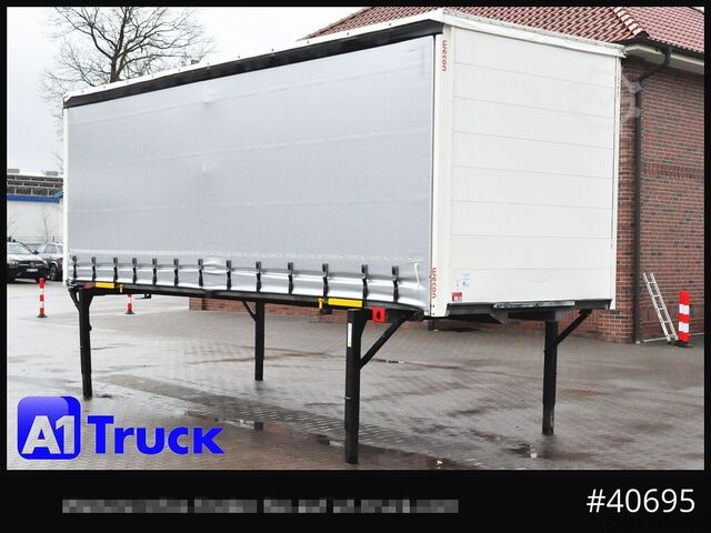 Swap body with flatbed & tarp WECON WPR 745, verzinkt, 2520  innen, Code XL, neue Plane