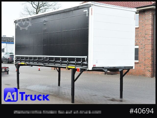 Swap body with flatbed & tarp WECON WPR 745, verzinkt, 2520  innen, Code XL, neue Plane