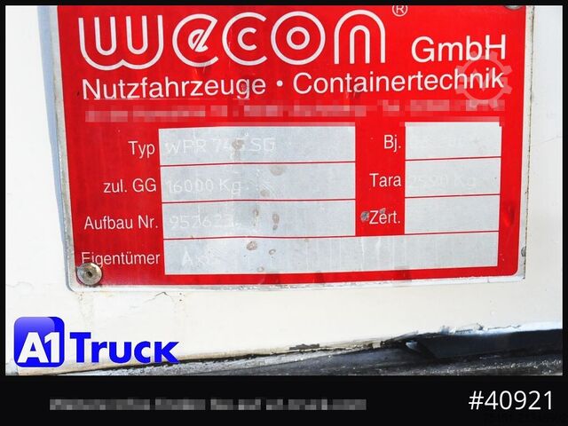 Swap body with flatbed & tarp WECON WPR 745, verzinkt, 2520  innen, Code XL, neue Plane