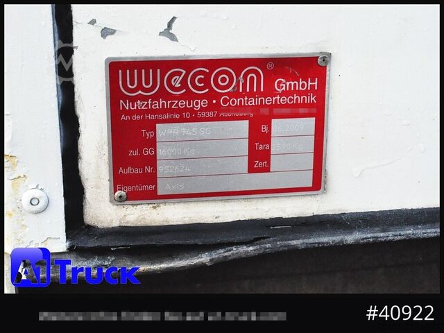 Swap body with flatbed & tarp WECON WPR 745, verzinkt, 2520  innen, Code XL, neue Plane