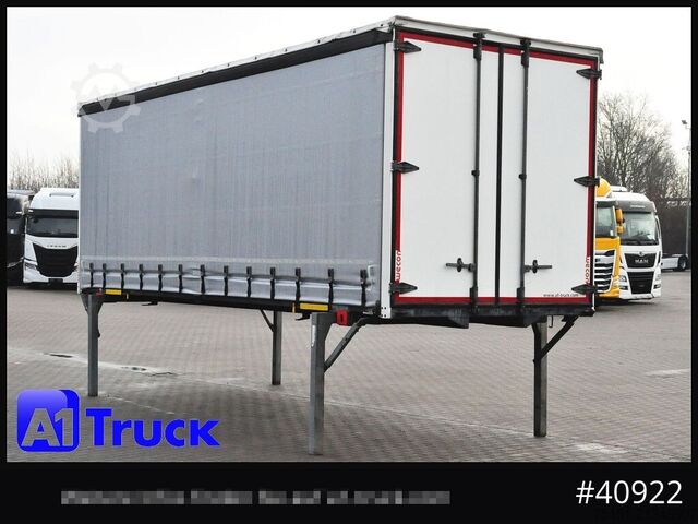 Swap body with flatbed & tarp WECON WPR 745, verzinkt, 2520  innen, Code XL, neue Plane