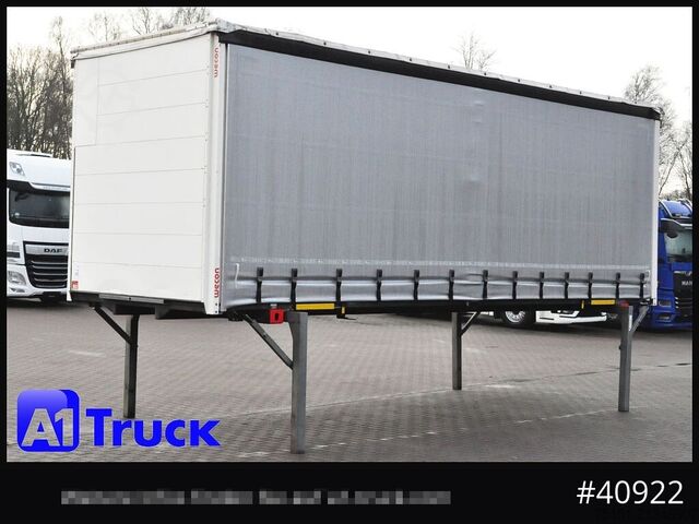 Swap body with flatbed & tarp WECON WPR 745, verzinkt, 2520  innen, Code XL, neue Plane