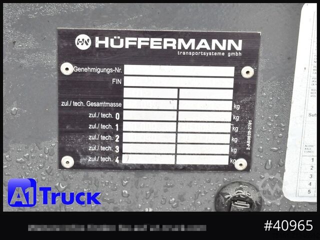 Roll off trailer HUEFFERMANN HSA 20.71  Schlitten, original 53.737 Kilometer, HU 02/2027