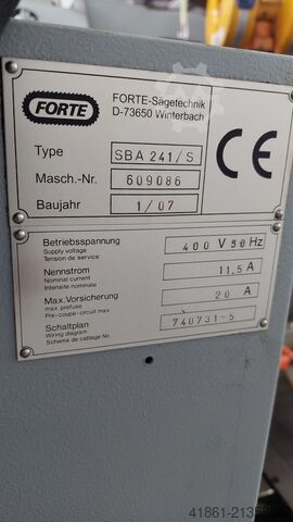 Double-column horizontal band saw automatic machine FORTE SBA 241 S