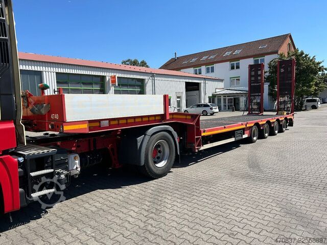 Tieflader-Sattelauflieger FAYMONVILLE STN-4UBX / hydr. Hubbed / Funk / Seilwinde