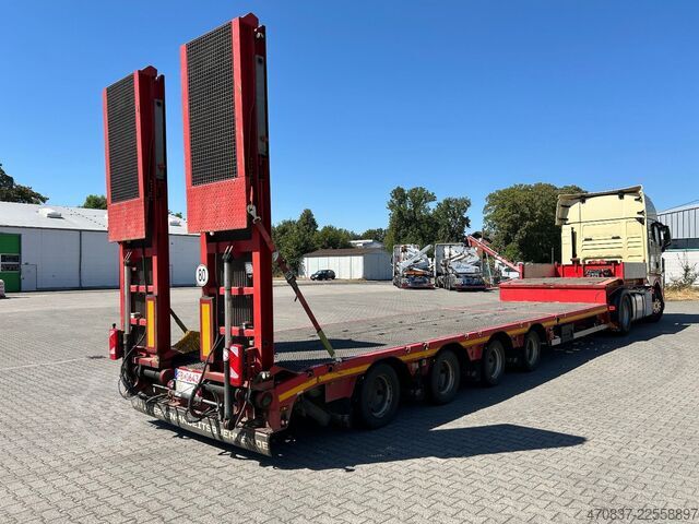Tieflader-Sattelauflieger FAYMONVILLE STN-4UBX / hydr. Hubbed / Funk / Seilwinde
