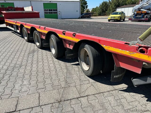 Tieflader-Sattelauflieger FAYMONVILLE STN-4UBX / hydr. Hubbed / Funk / Seilwinde