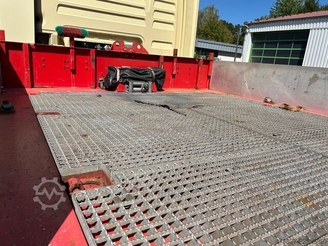 Tieflader-Sattelauflieger FAYMONVILLE STN-4UBX / hydr. Hubbed / Funk / Seilwinde