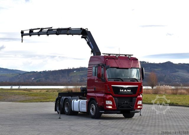 Autokran MAN TGX 28.480 Sattelzugmaschine + HMF 2120 K5/FUNK