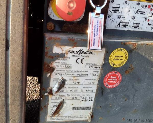 Working platform (scissor lift) Skyjack SJ III 3226 Elektro 9,90m
