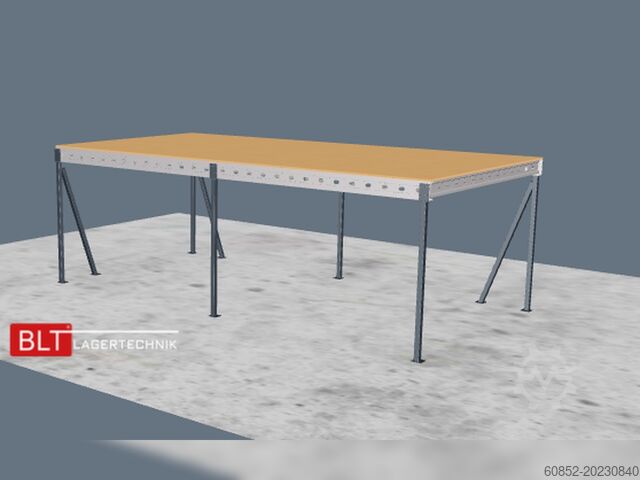 Storage platform 5x10m Lagerbühne , Belastung : 500kg/qm Unterkante: 3m ,ca. 50qm , Systembühne