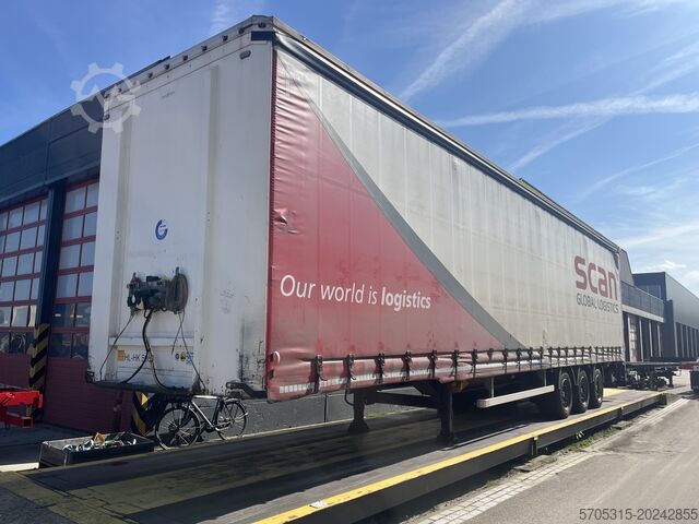 Open trailer with tarpaulin Pacton Mega | Laadklep voor machinevervoer
