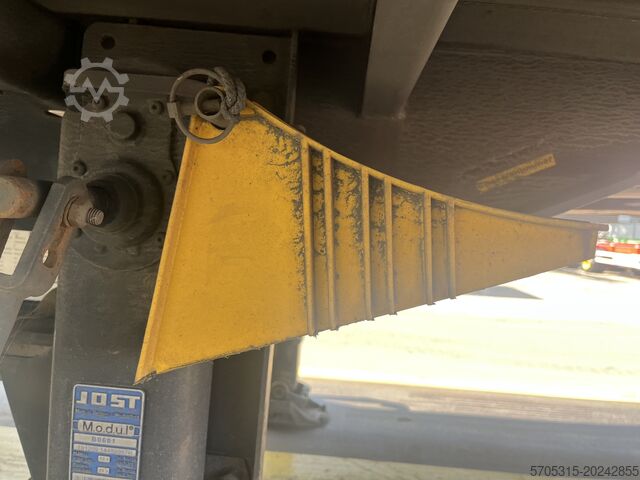 Open trailer with tarpaulin Pacton Mega | Laadklep voor machinevervoer