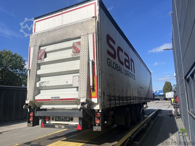 Open trailer with tarpaulin Pacton Mega | Laadklep voor machinevervoer