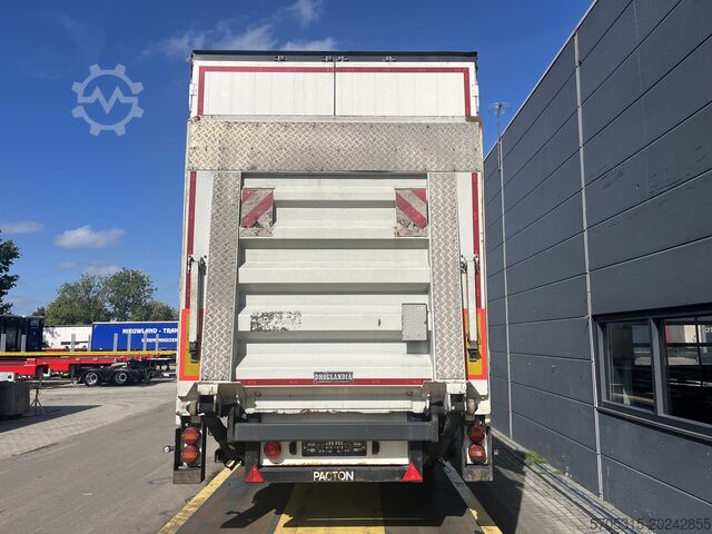 Open trailer with tarpaulin Pacton Mega | Laadklep voor machinevervoer