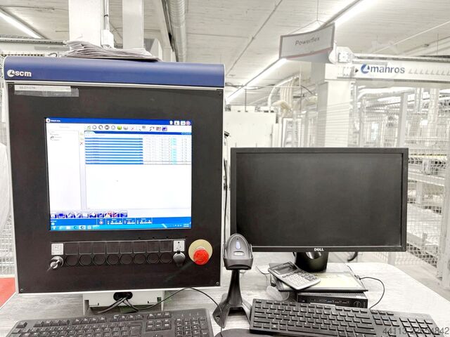 AUTOMATISCHE BOHR UND DUeBELEINTREIBMASCH MORBIDELLI + MAHROS (SCM Group) PowerFlex + Brush