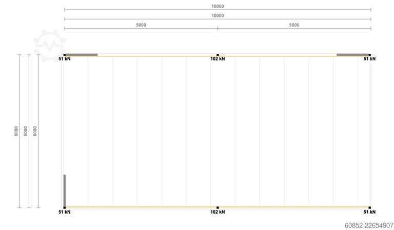 Lagerbühne 5x10m Lagerbühne , Belastung : 500kg/qm Unterkante: 3m ,ca. 50qm , Systembühne