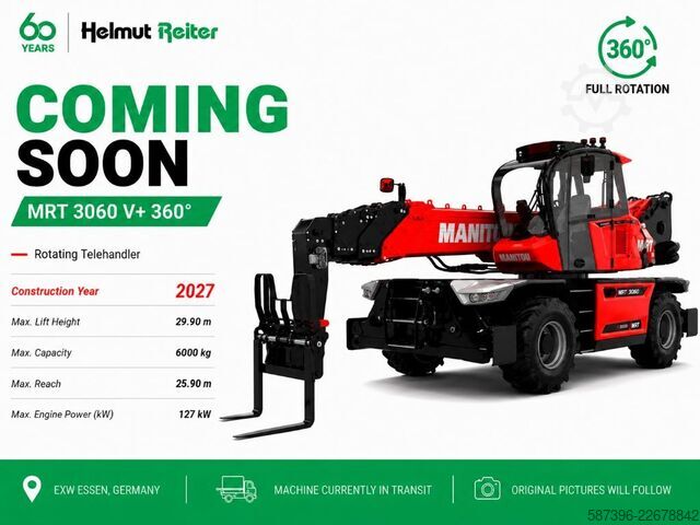 Telehandler rotating Manitou MRT3060 Vision+
